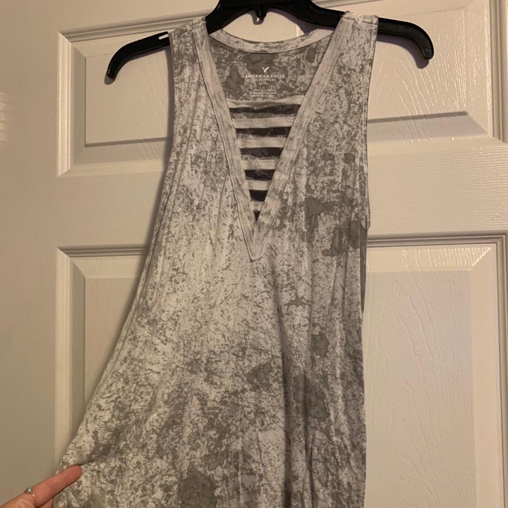 White and grey tank top